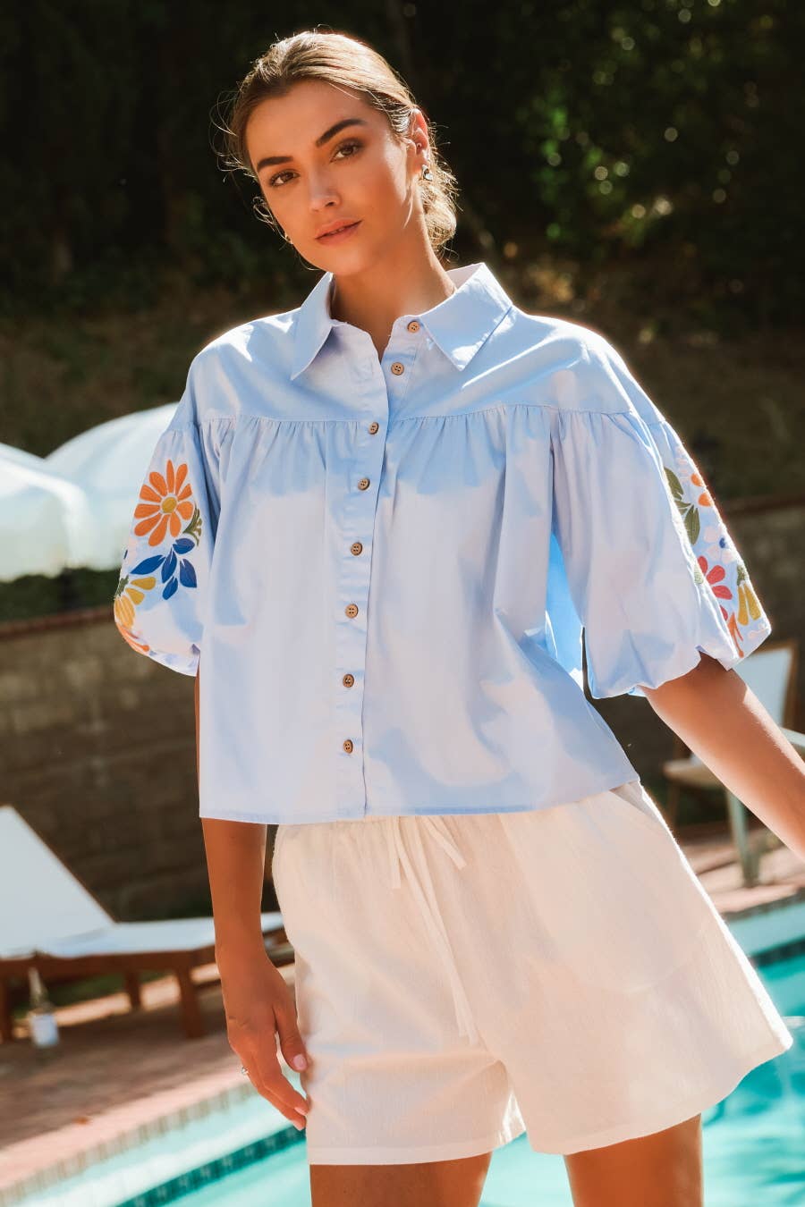 Embroidery Classic Collar Shirts