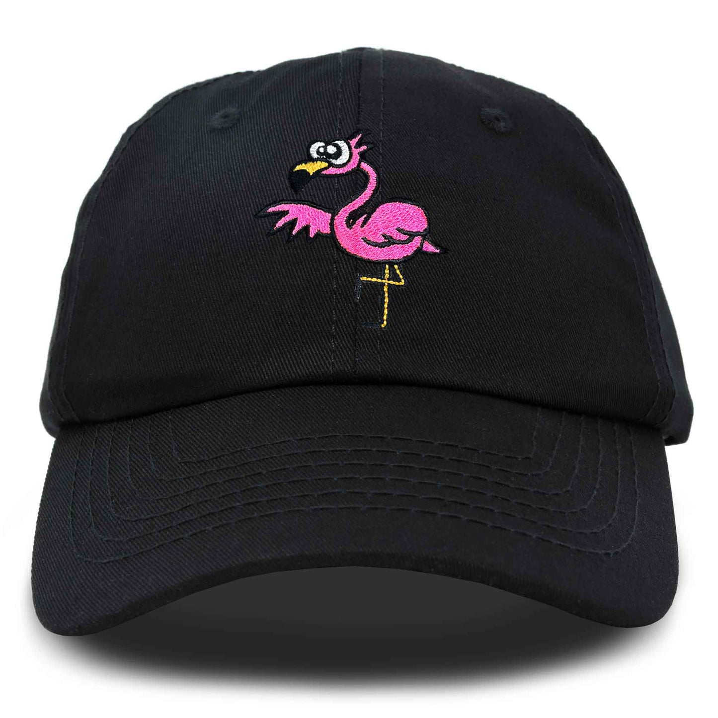Dalix Embroidered Fiona the Flamingo Baseball Dad Cap