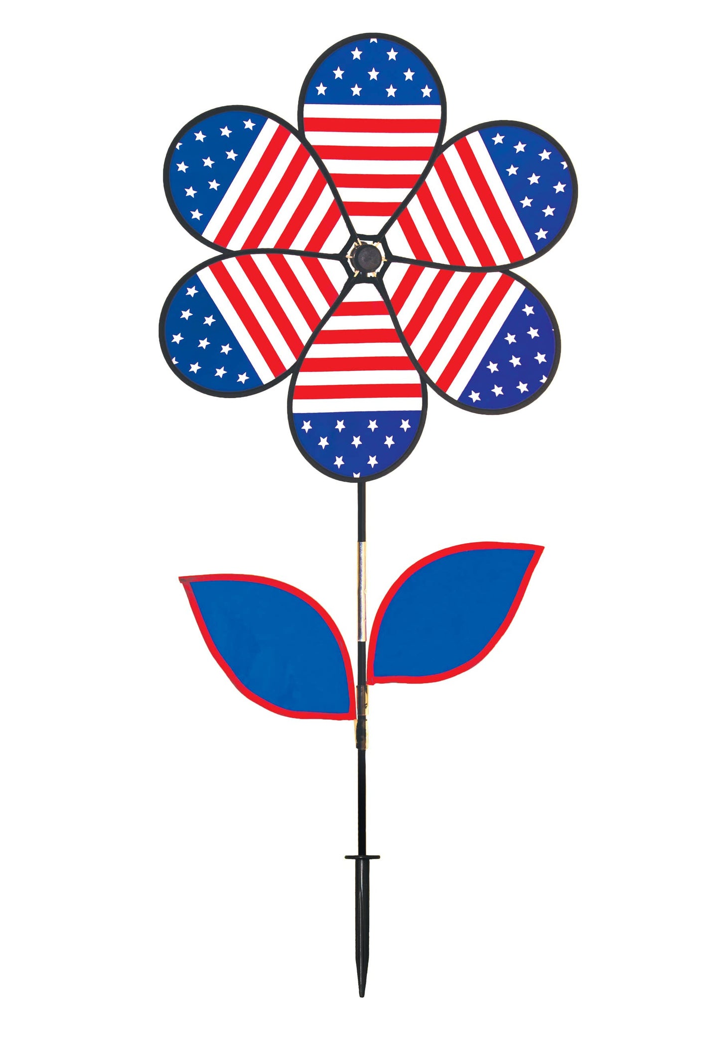 19" Patriotic Flower with Leaves