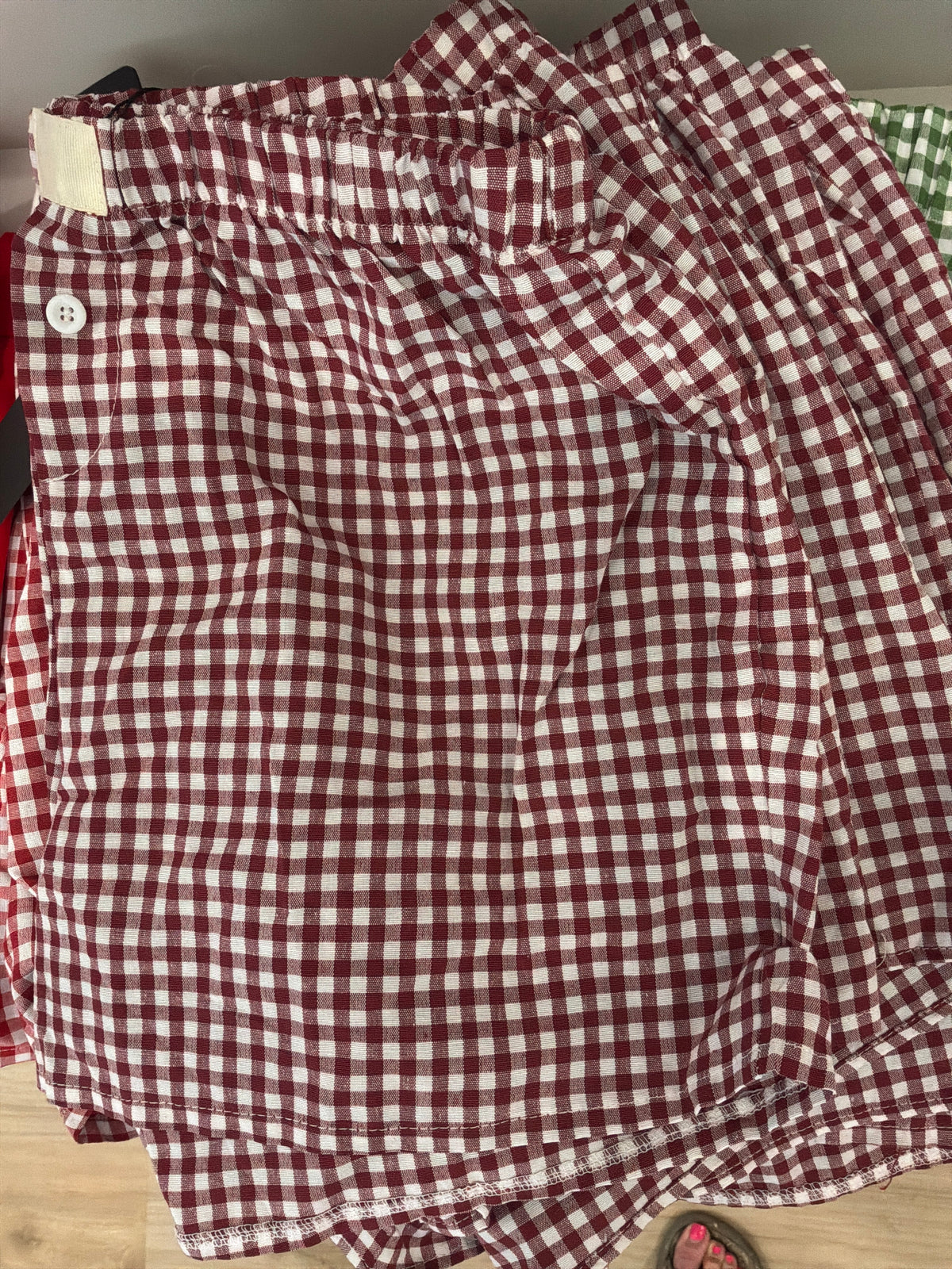 Vintage Plaid Print High Waisted Loose Wide Leg Shorts