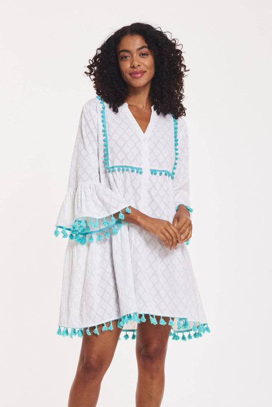 Marilda Dress White Tassels White Spring Summer