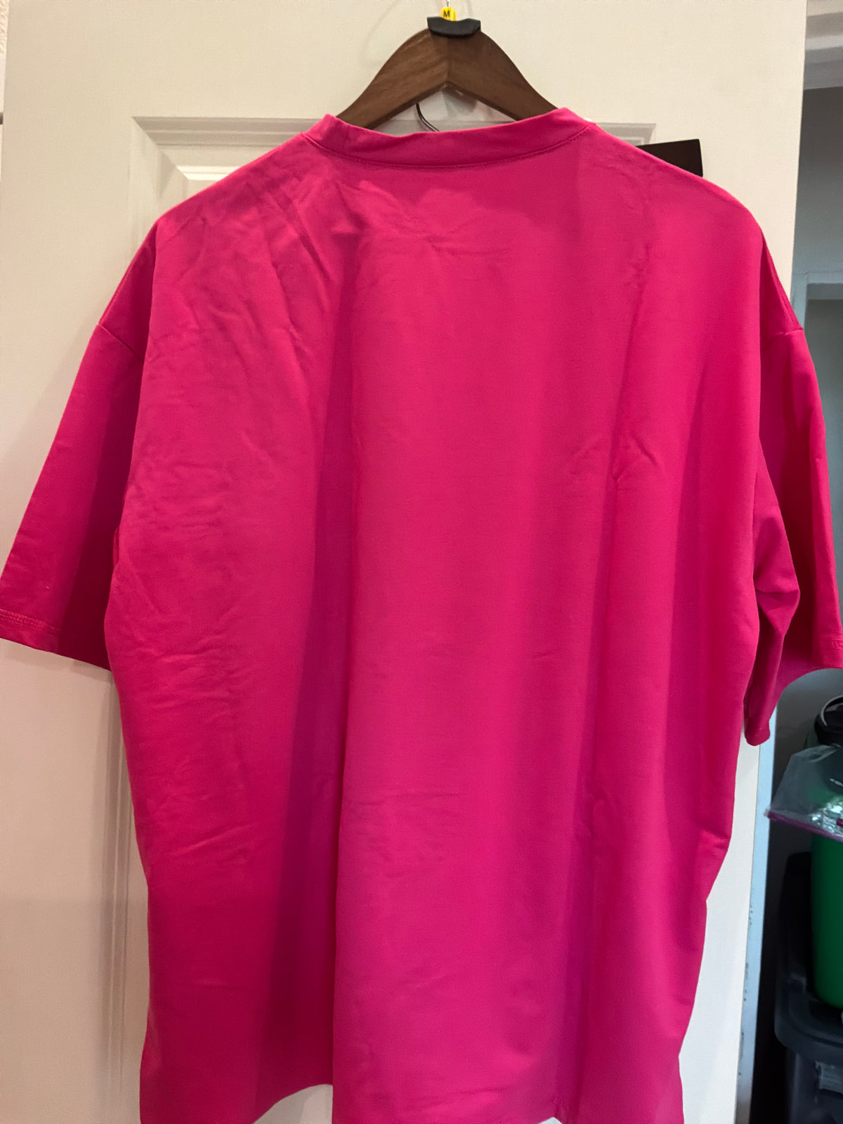 Crewneck short sleeve oversized t-shirt & short casual set Hot Pink Rosa