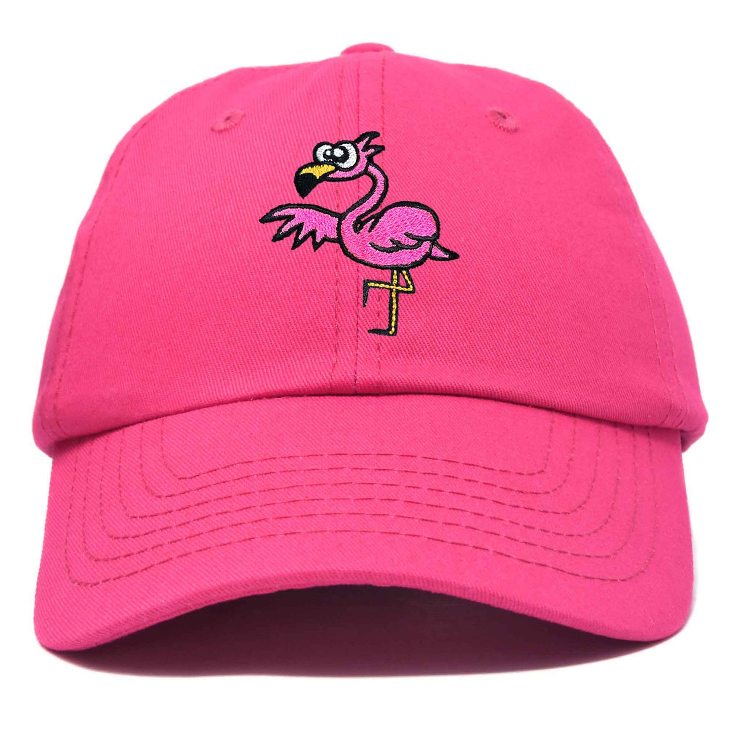 Dalix Embroidered Fiona the Flamingo Baseball Dad Cap